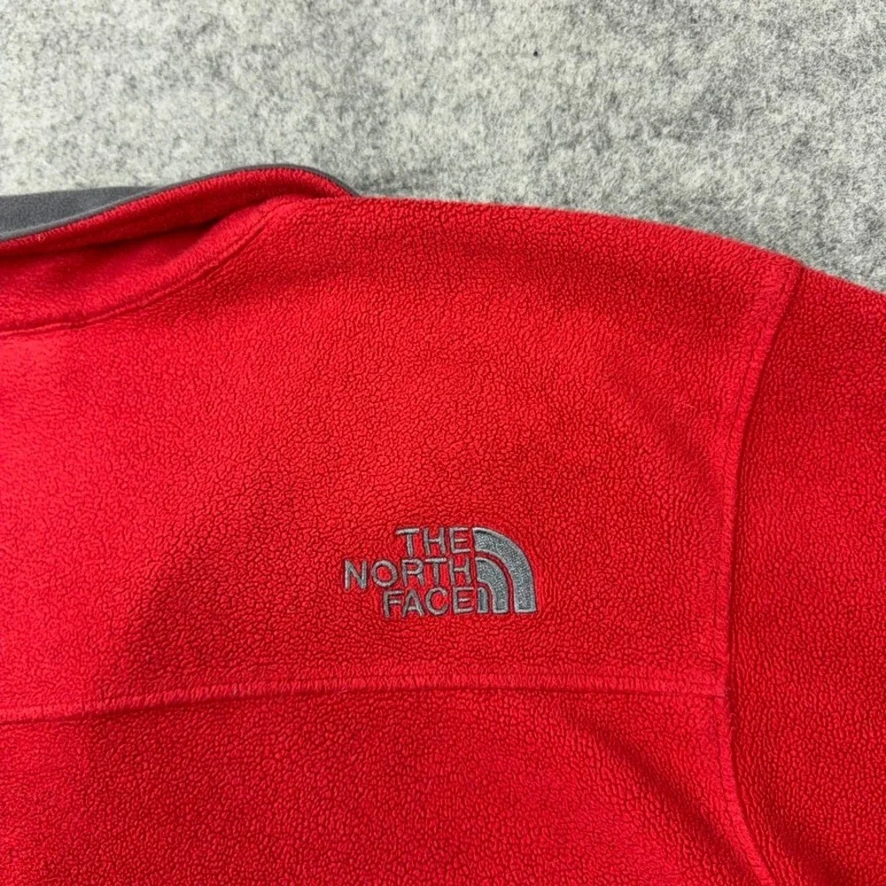 The North Face Jacket Mens Medium Red Polartec Fleece Full Zip Hiking Gorpcore